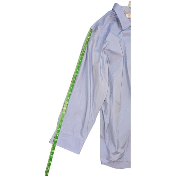 Croft & Barrow Easy Care Classic Fit Dress Shirt Men's Long Sleeve Blue neck 22 - Picture 8 of 11